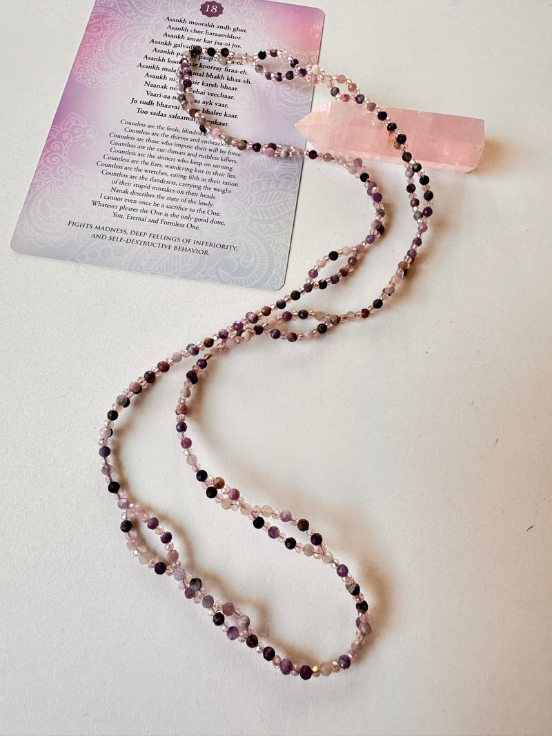 Transition Lepidolite Tantric Necklace