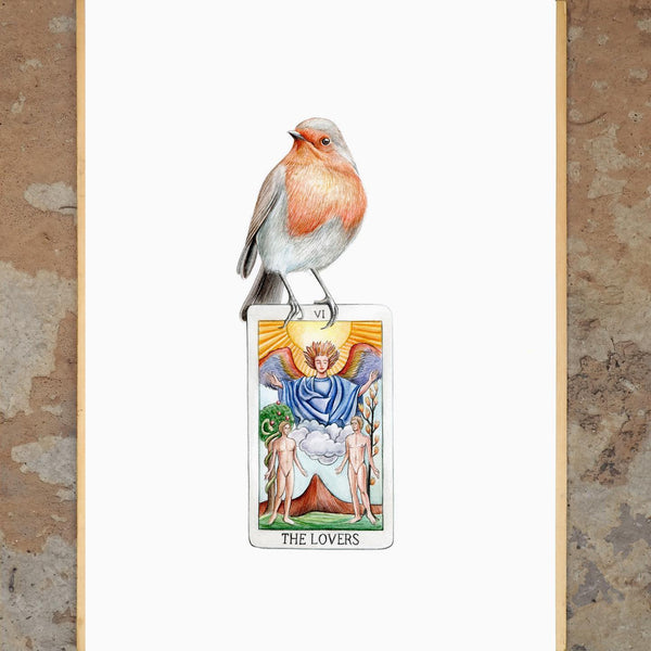 Lovers and Robin Print