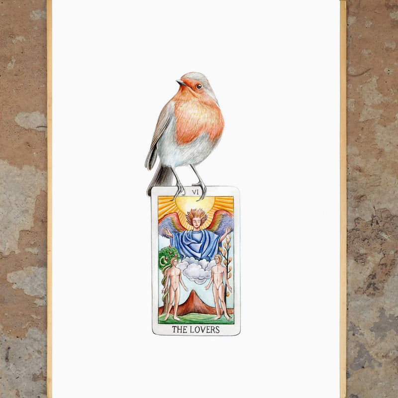 Lovers and Robin Print