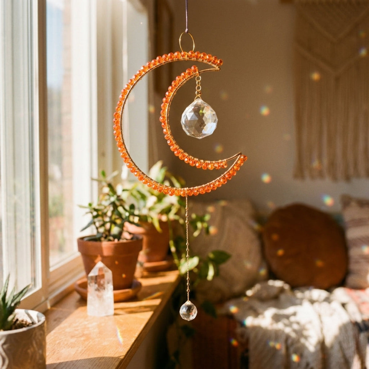 Maxi Crescent Orange Sacred Light Talisman
