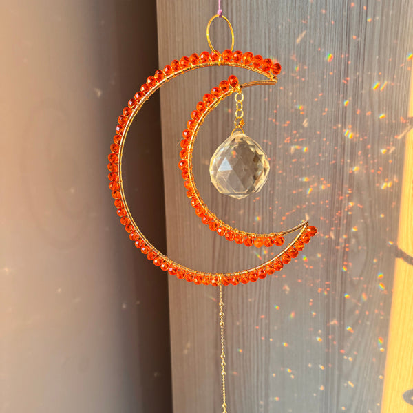 Maxi Crescent Orange Suncatcher