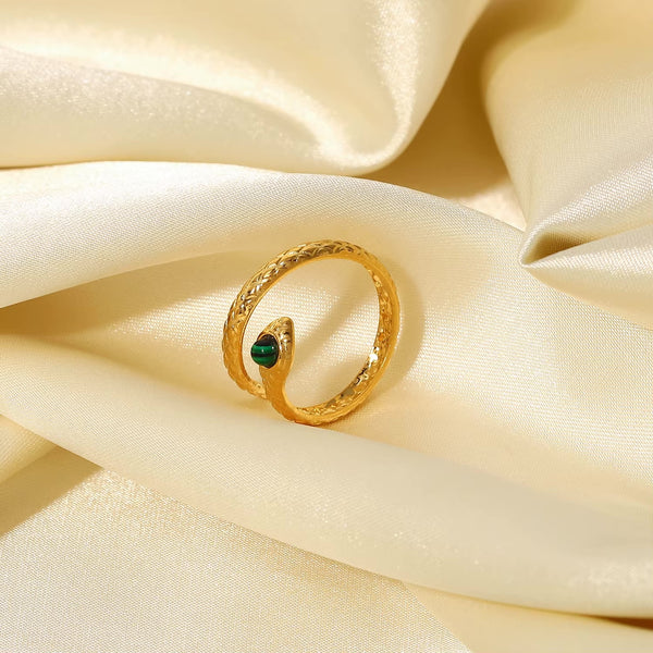 Snake Malachite Ring