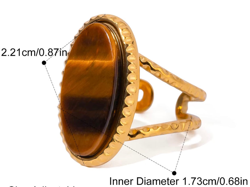 Tiger's Eye Courage Ring
