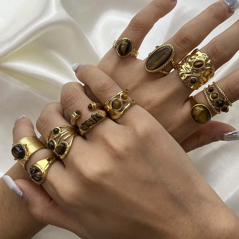 Tiger's Eye Courage Ring