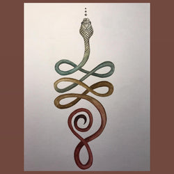 Unalome Serpent Print