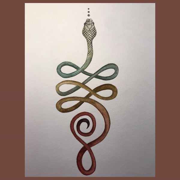 Unalome Serpent Print