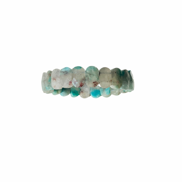 Amazonite 9 mm x 13 mm cut bracelet