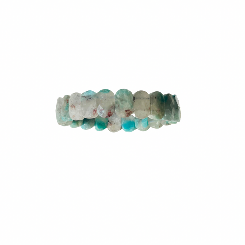 Amazonite 9 mm x 13 mm cut bracelet