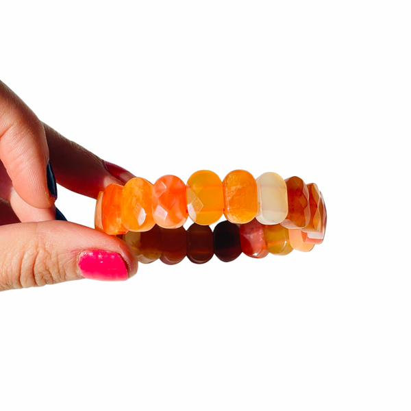 Carnelian chunky bracelet