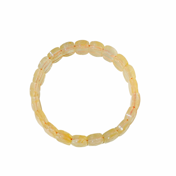 Circle Citrine chunky bracelet