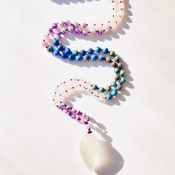 Higher Power Mala on white surface