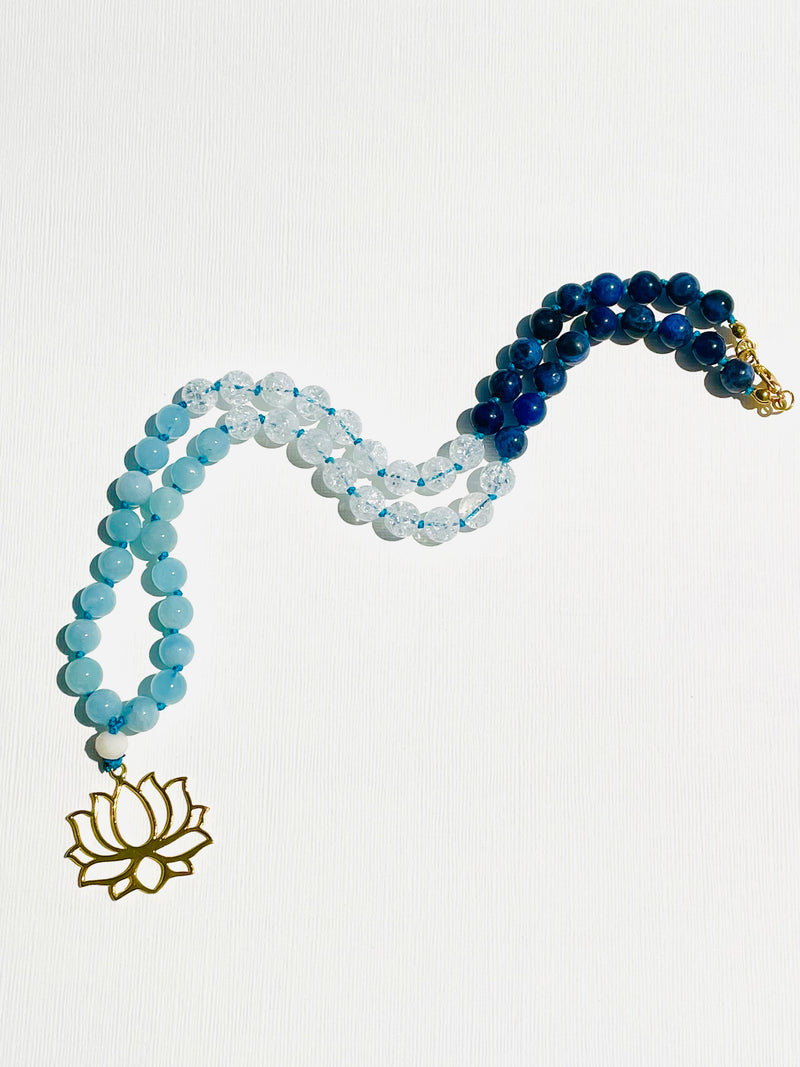 Lotus Half Mala Necklace