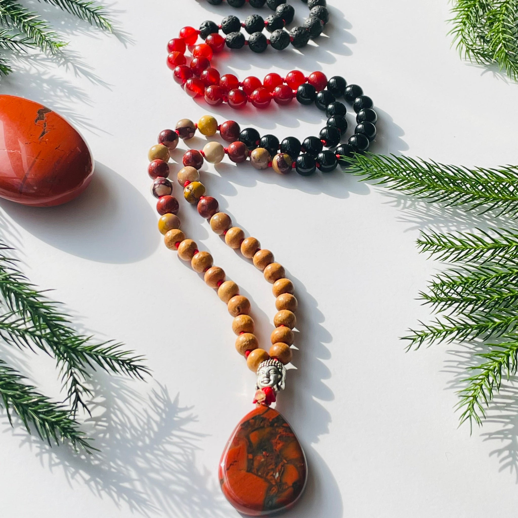 beaded I am protected mala
