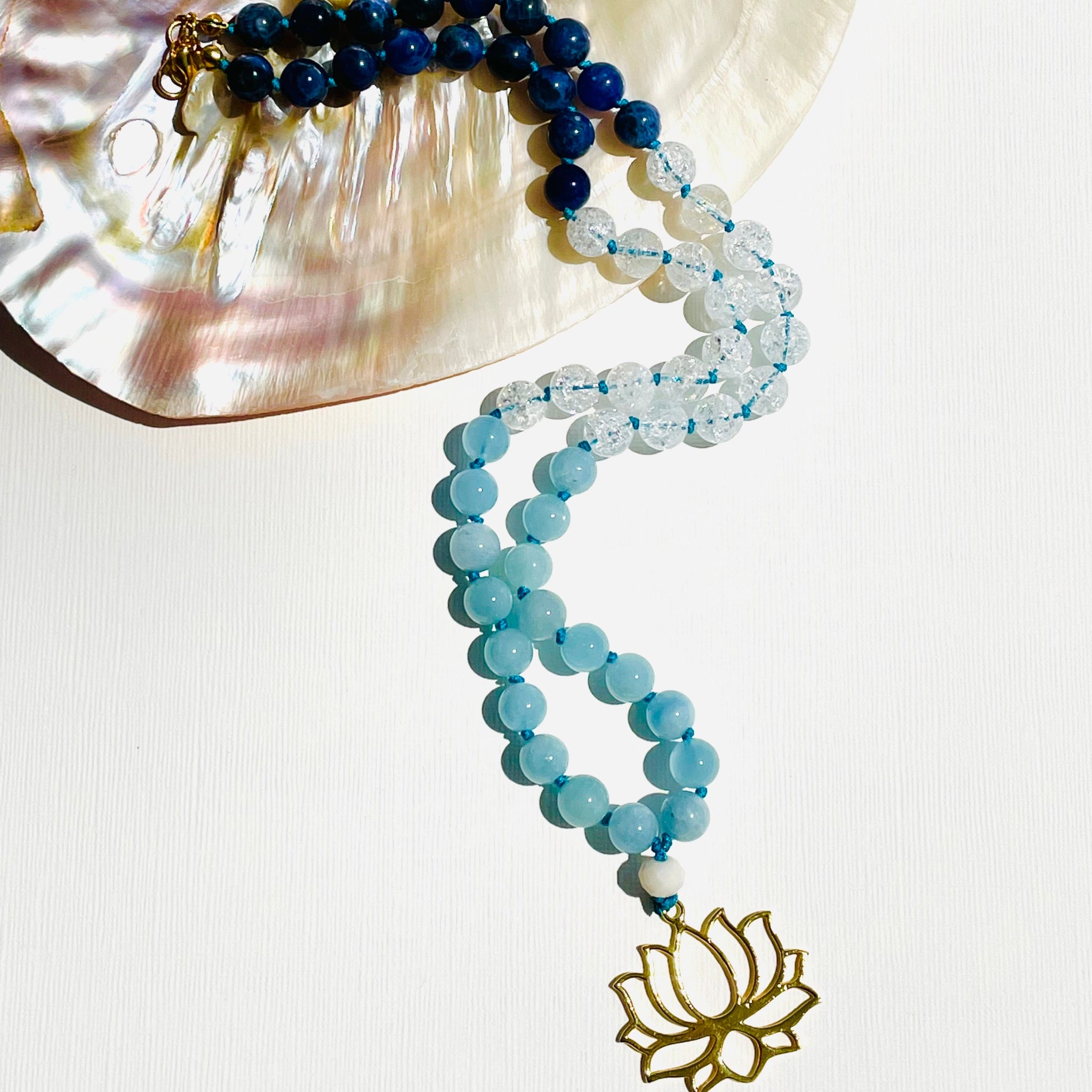 Lotus Half Mala Necklace