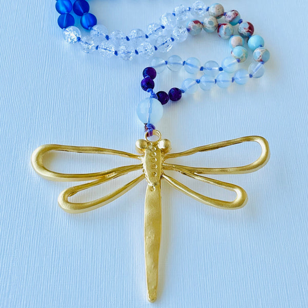 dargonfly pendant with beads